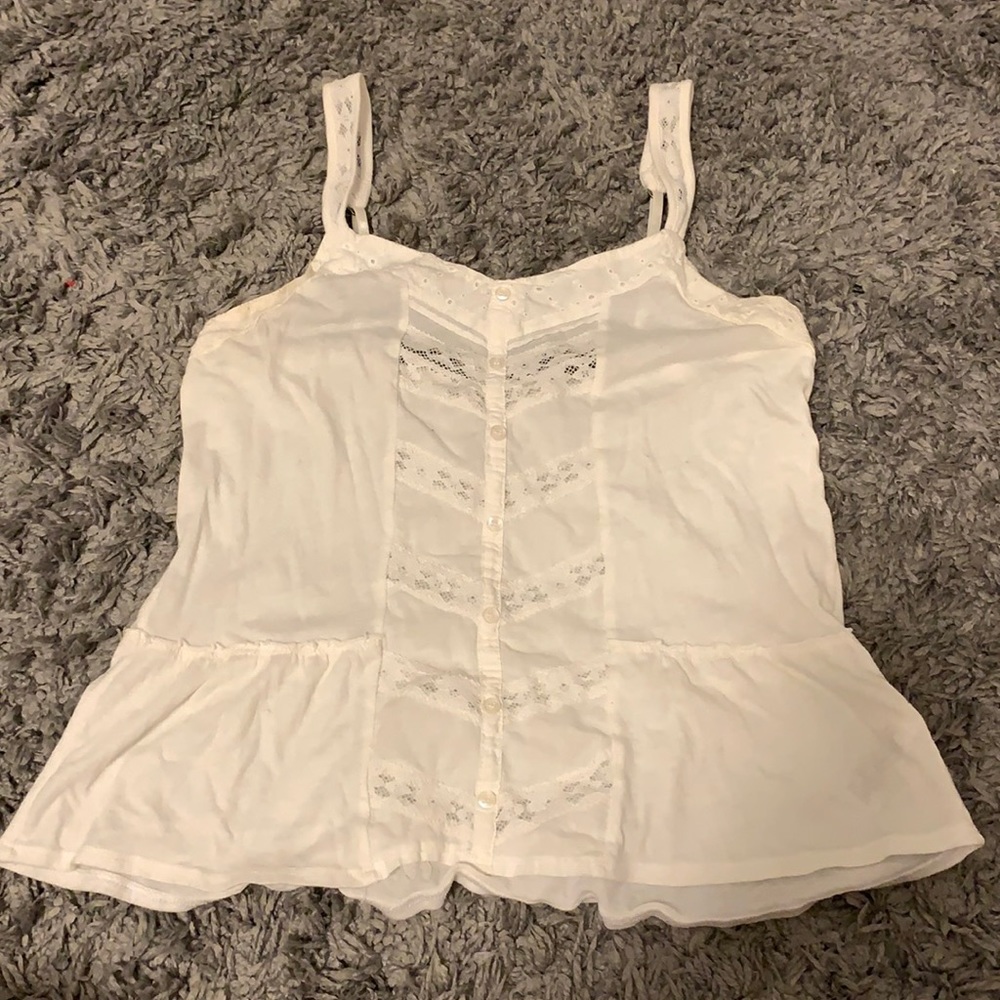 White Boho Tank Top